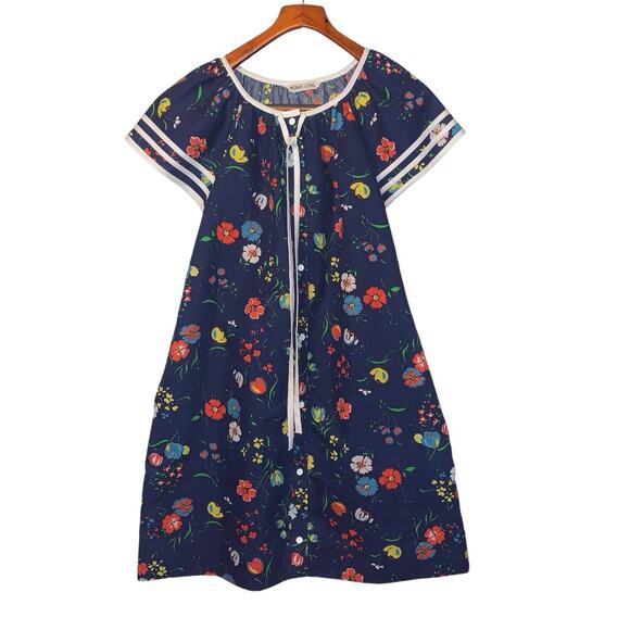 Vintage Models Housecoat Robe Snap Front Floral - Picture 4 of 6